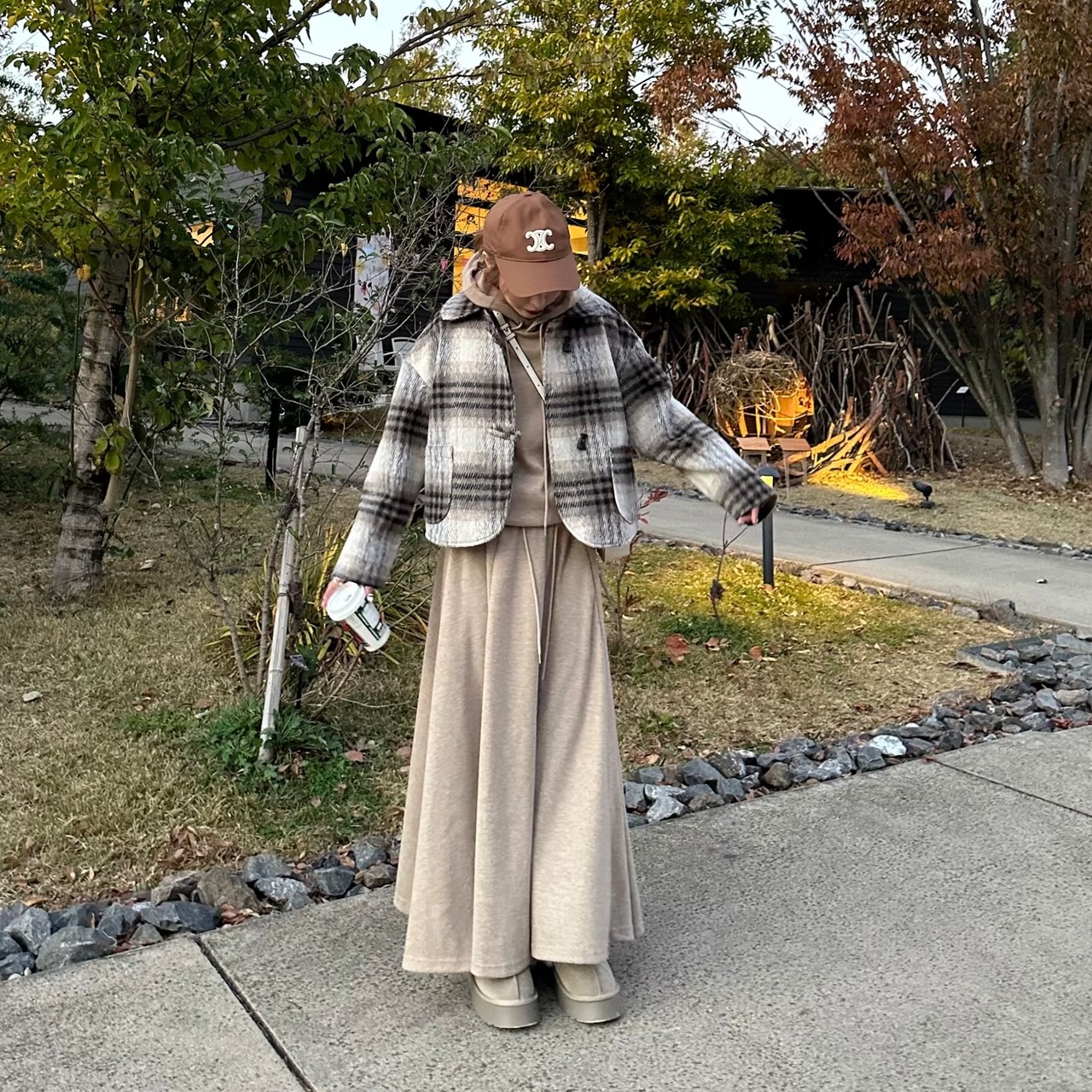 2way check middleJK／beige