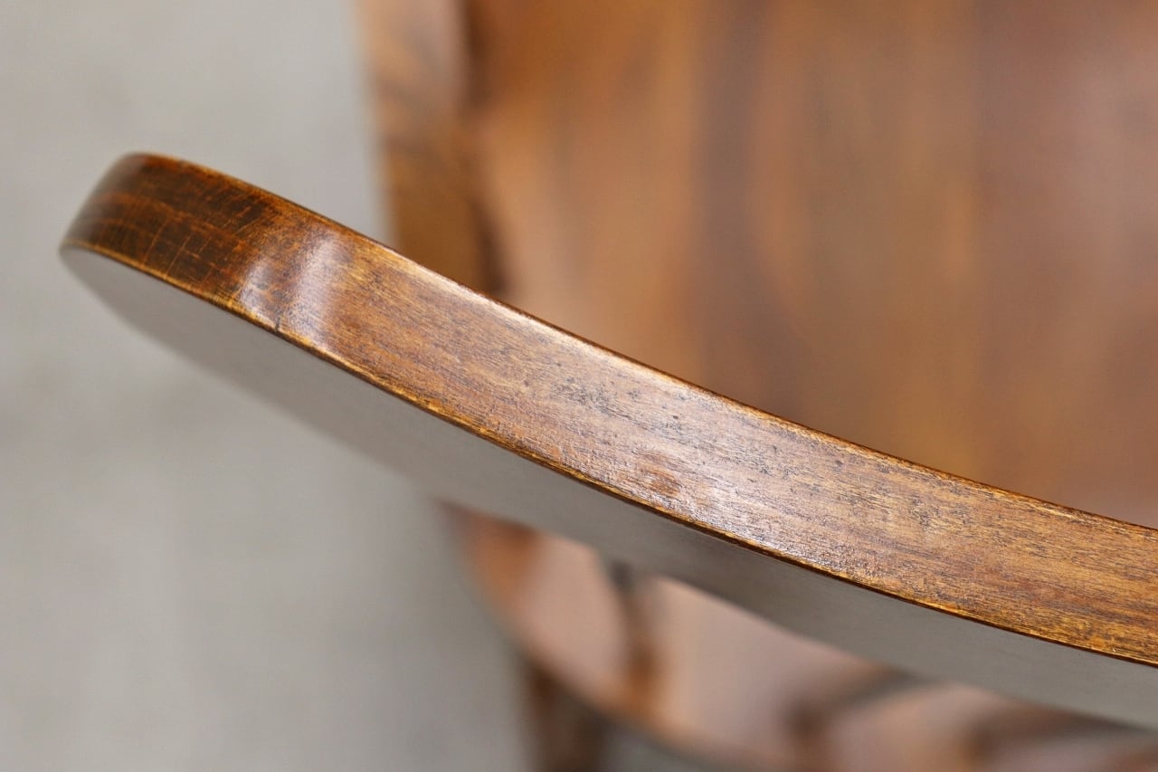 沼津店】 柏木工 レトロ ロッキングチェア ビーチ材 揺り椅子 ラウンジ