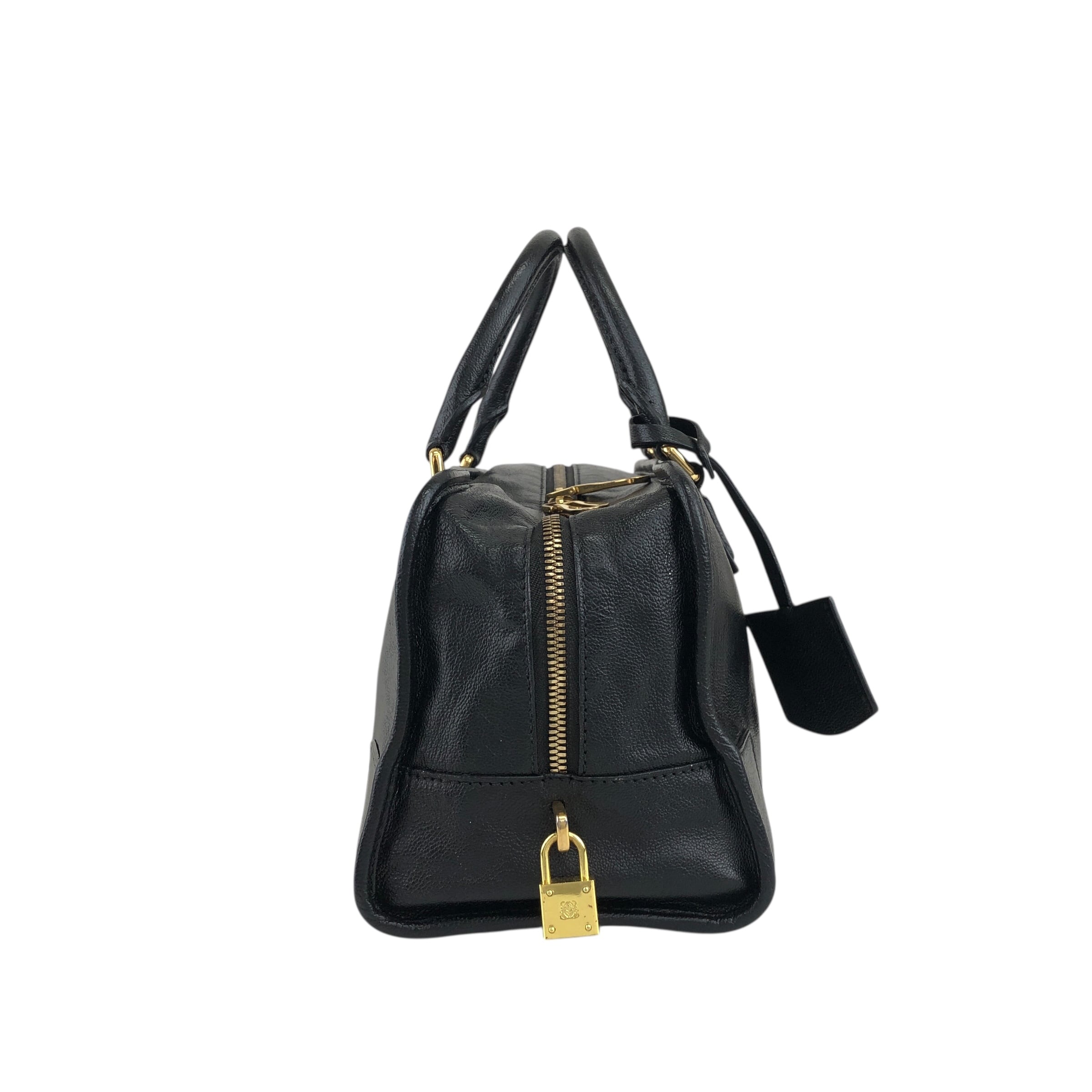 LOEWE ロエベ アマソナ28 ハンドバッグ ブラック アナグラム レザー