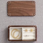 コンパクト ジュエリーボックス 木製 ネックレス ピアス イヤリング リング アクセサリーケース 小物収納