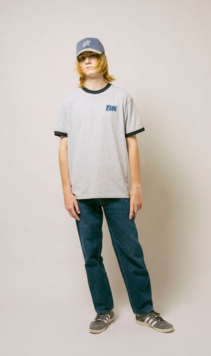 Logo Ringer Tee / GRAY×NAVY