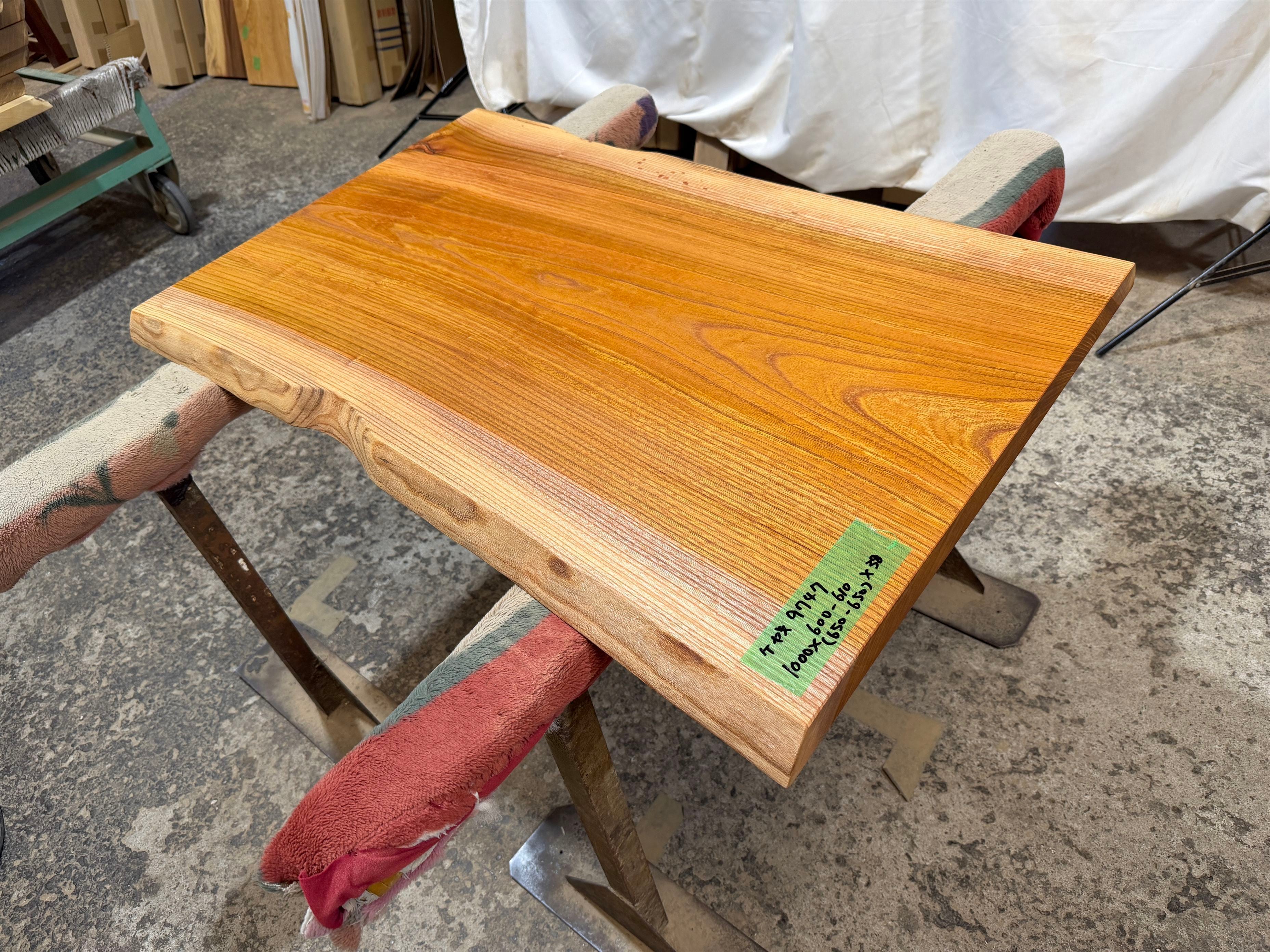 ケヤキ9747 欅 一枚板無垢 乾燥材 1000x600-610x38mm ローテーブル センターテーブル ダイニングテーブル カウンター