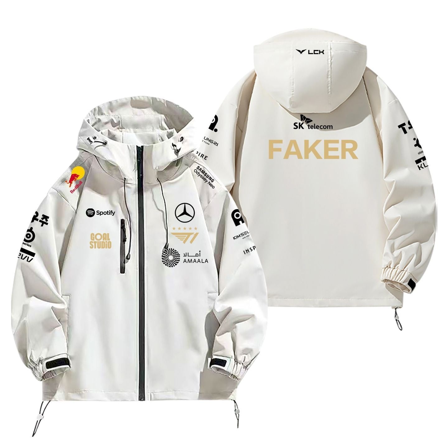 シンプル 防寒 撥水加工 バックビッグロゴ 男女兼用 3色展開