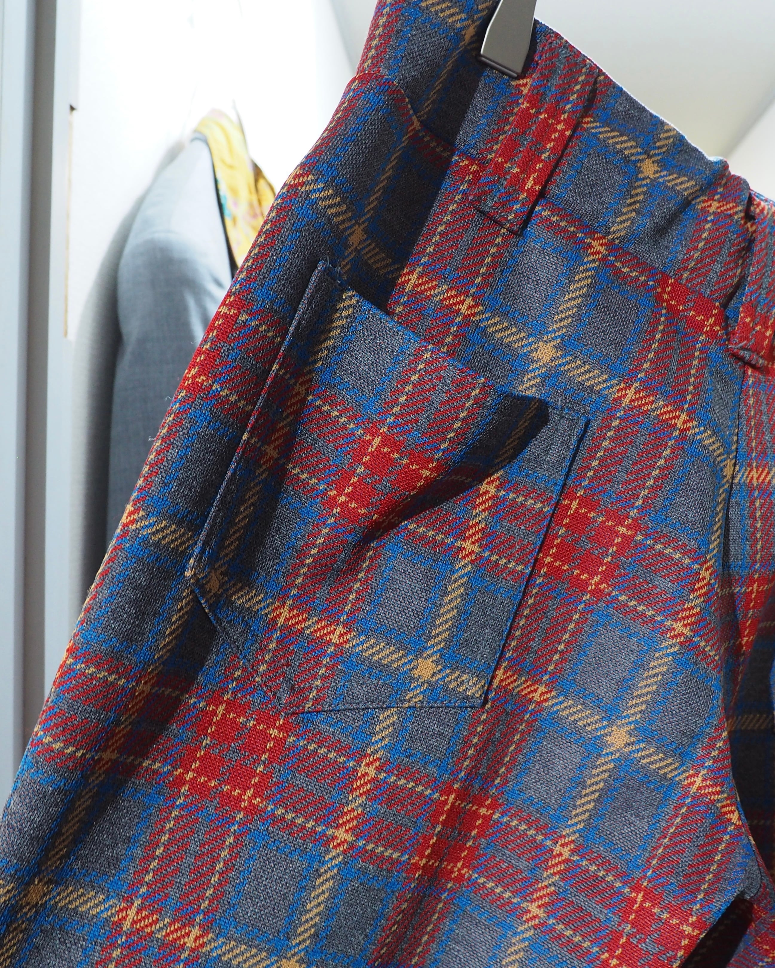 1970s ” H BAR C ” Beautiful Tartan check pattern vintage Flare pants