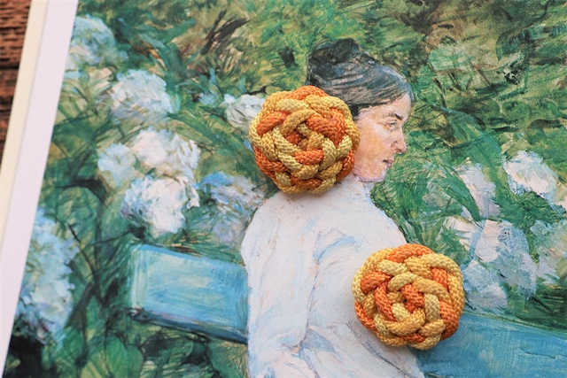 France Vintage vitamin color motif earrings