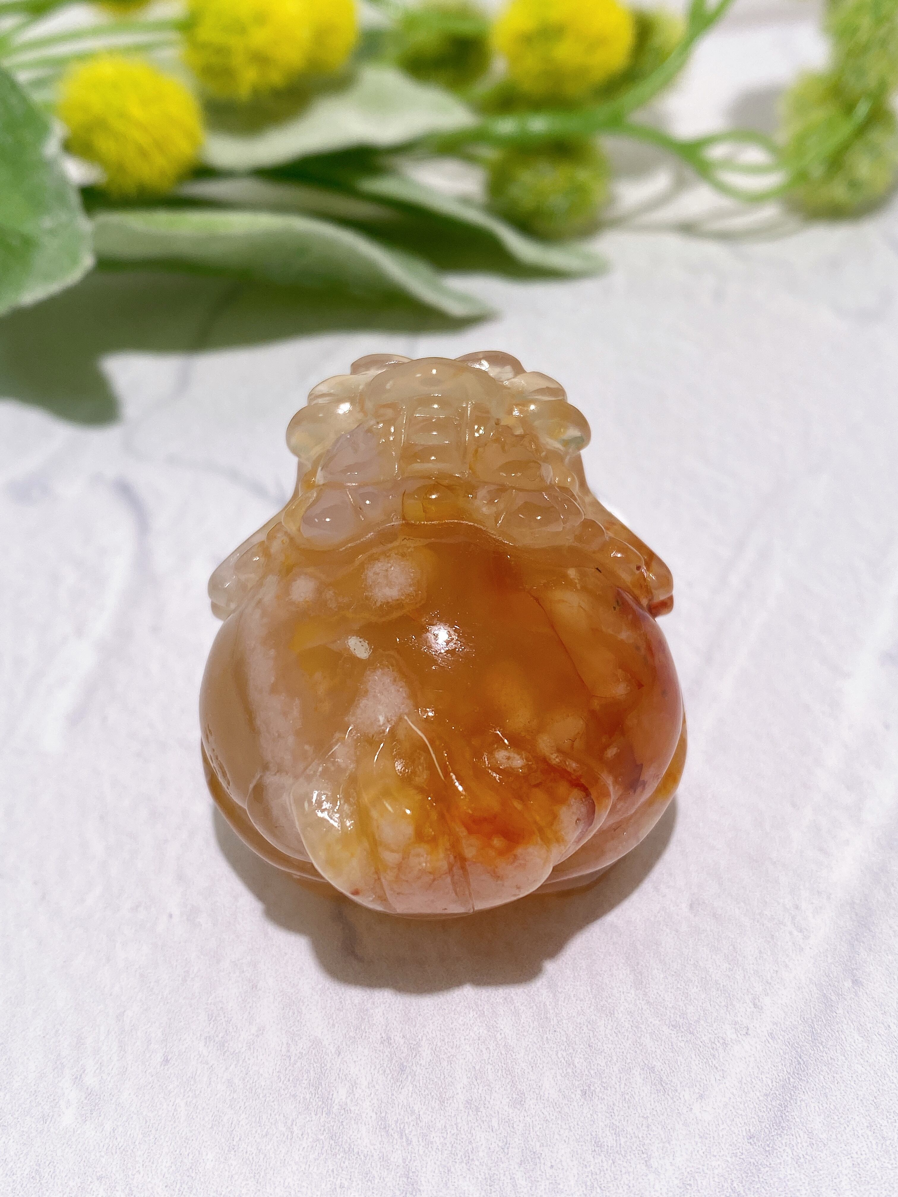 圧巻の美しさ】フラワーアゲート龍亀(ロングイ) | 9rinto