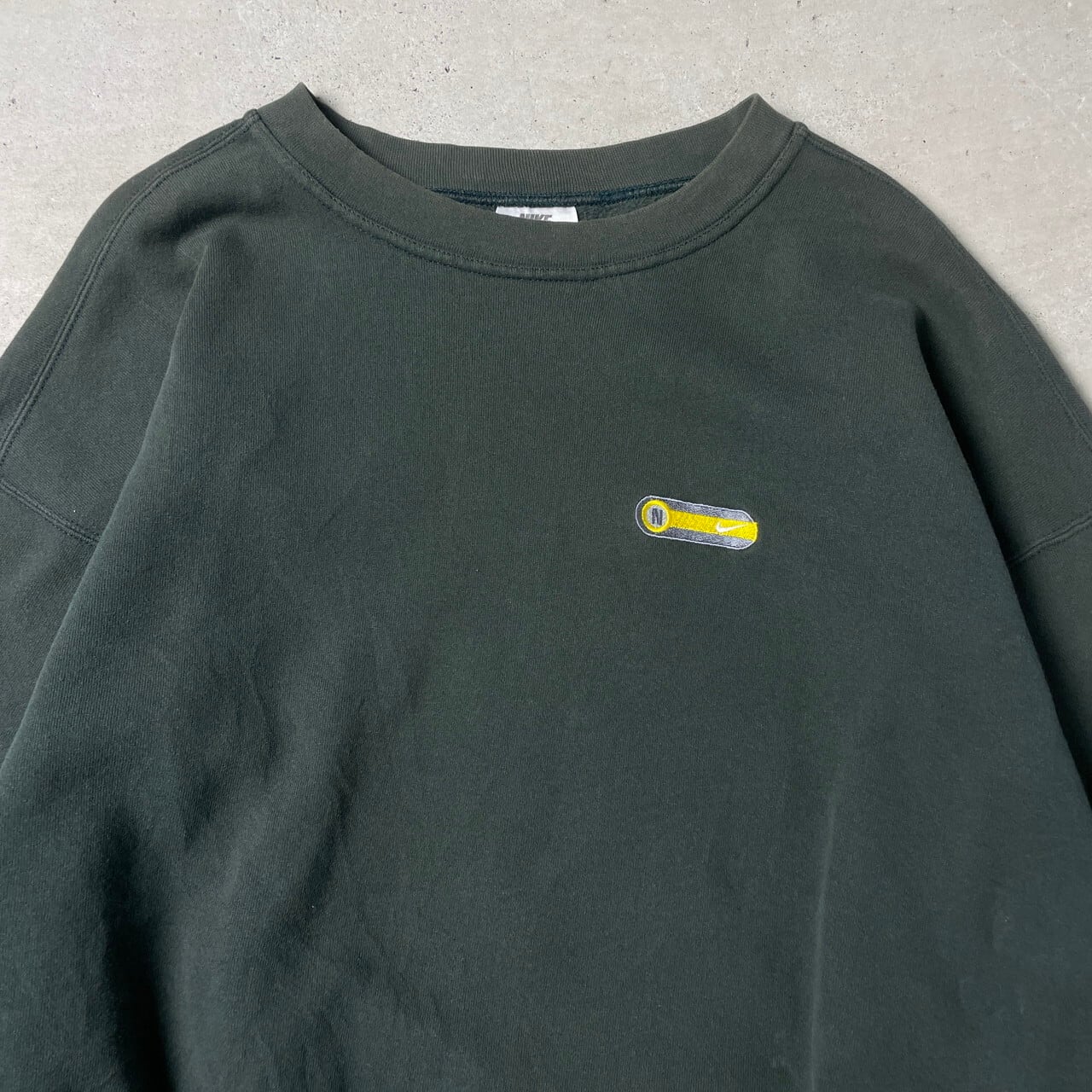 USA製 90年代 NIKE ナイキ スウェットシャツ ワンポイントロゴ刺繍 