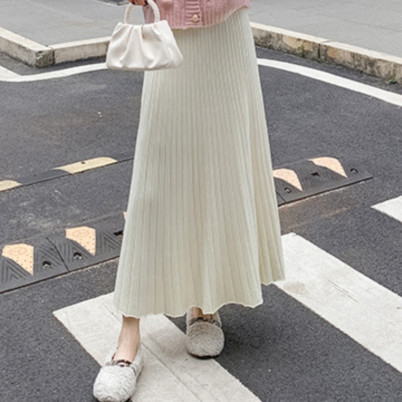 チュール リバーシブル ニット スカート 10298