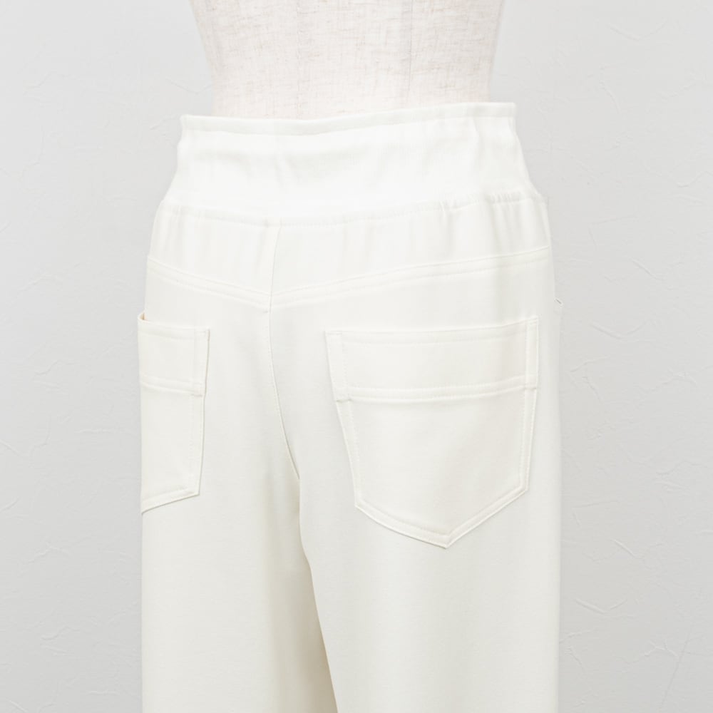 Mさま専用☆新品 PASSIONE ホワイトパンツ 裏起毛　36 PASSIONE／パシオーネ】裏起毛ウェストリブセミワイドパンツ（ホワイト