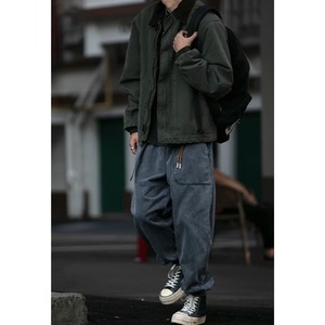 Back design wide leg cargo pants 0260