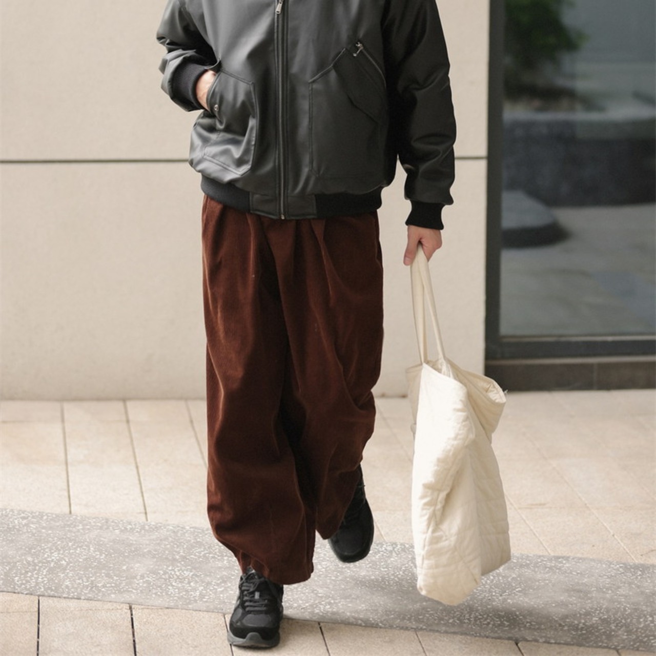 ブラウンコーヒーカラーコーデュロイパンツ　985