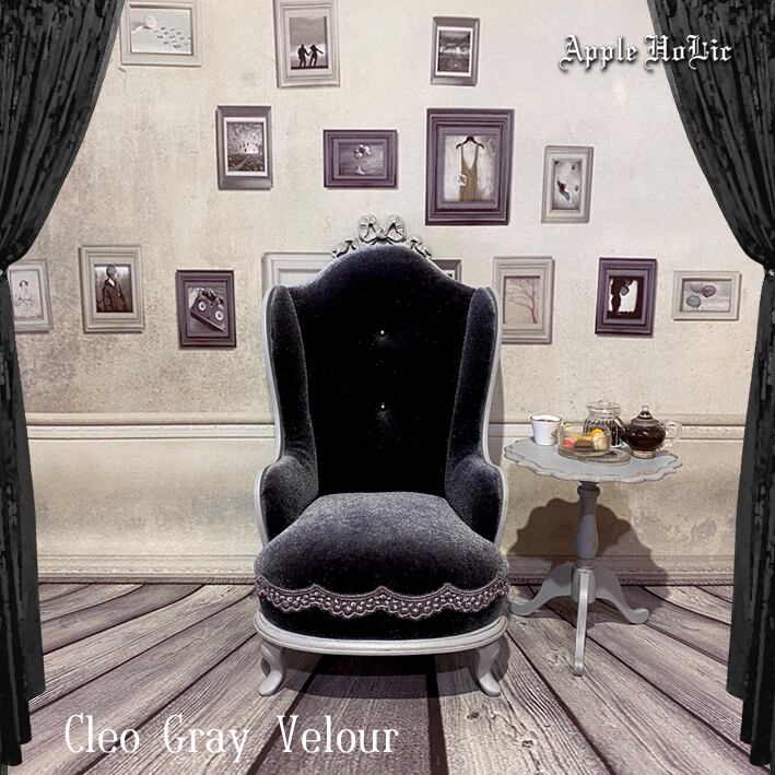 ドール ソファ Cleo Gray Velour・クレオ グレーベロア | Apple HoLic