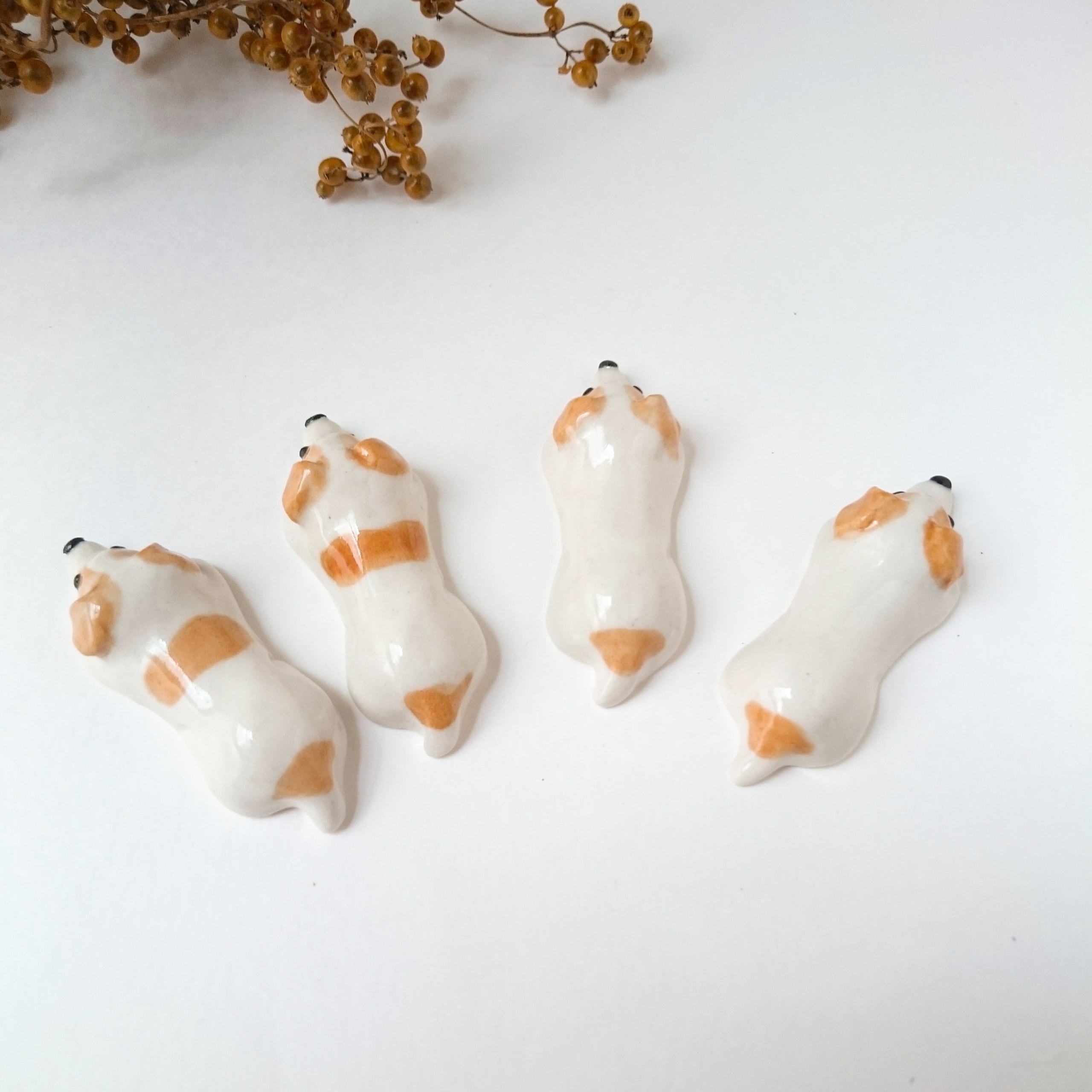 ジャックラッセルテリアの箸置き | 陶器のことり