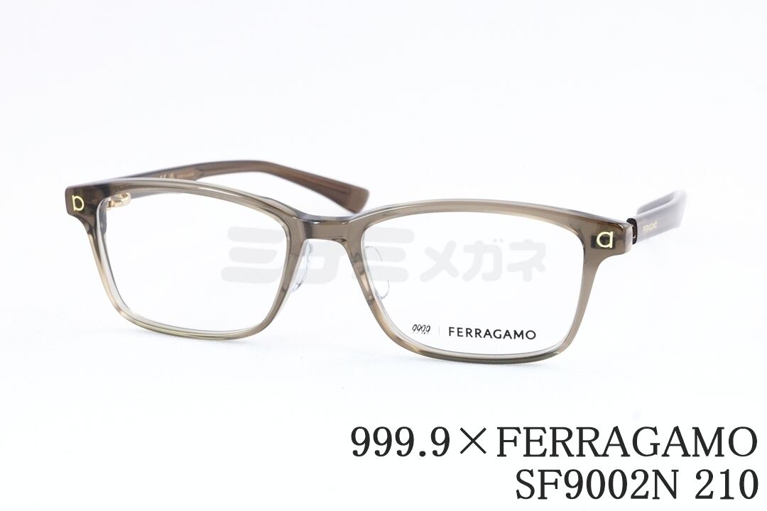999.9×Ferragamo メガネ SF9005 001 コラボモデル アジアンフィット