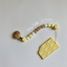 おもちゃホルダー【 milk chocolate 】シリコン 木製 赤ちゃん 出産祝い おしゃぶりホルダー チョコレート ミルクチョコレート