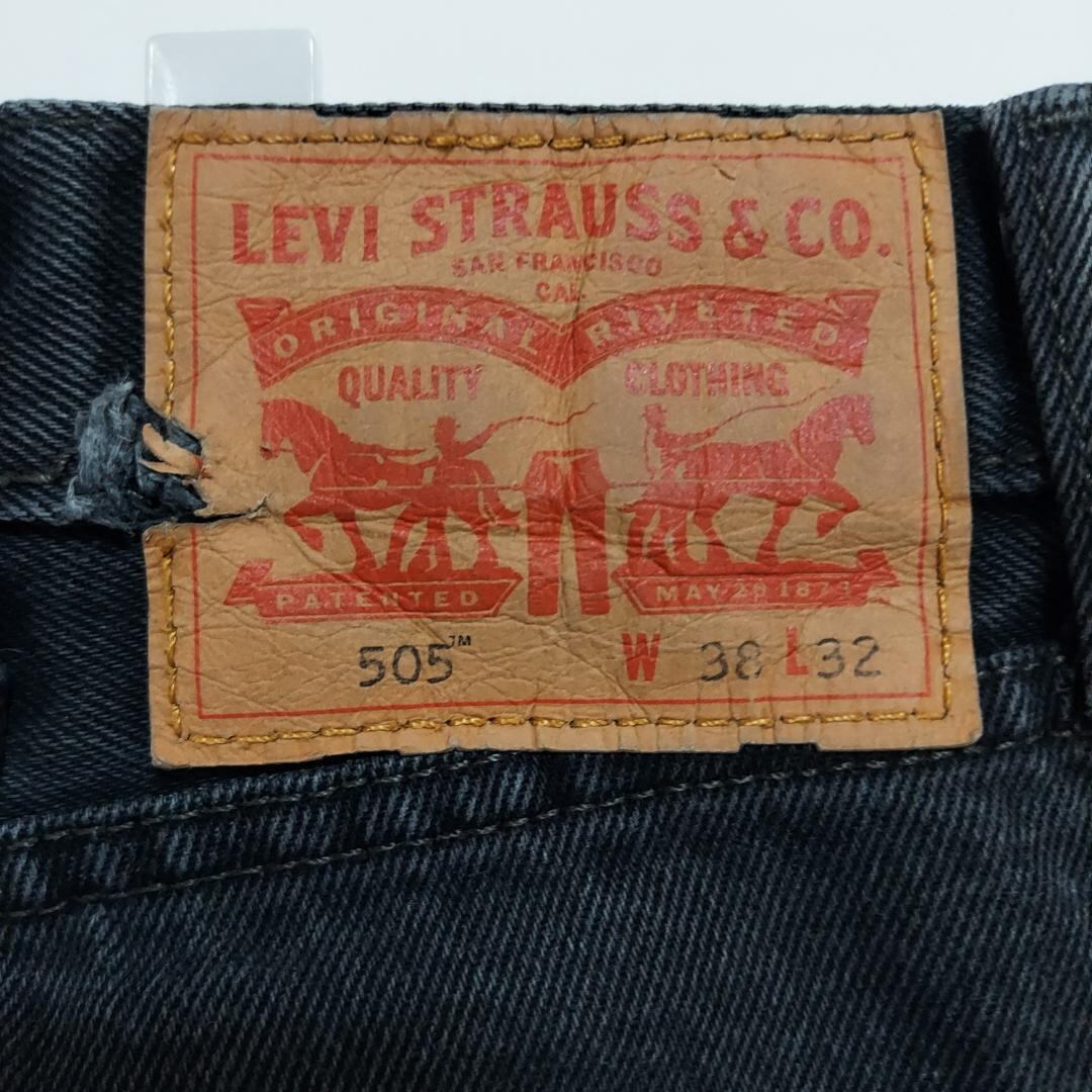 W38 Levi's リーバイス505 ブラックデニム バギーパンツ ルーズ W38 Levi's リーバイス505 ブラックデニム バギーパンツ ルーズ