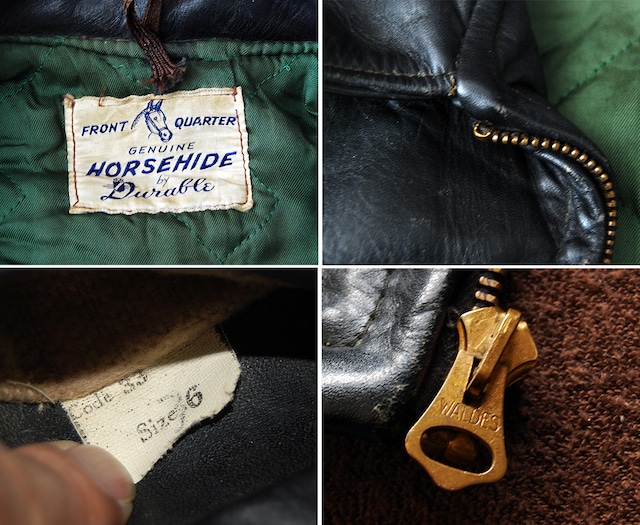 50s Durable HORSE HIDE BOMBER JACKET