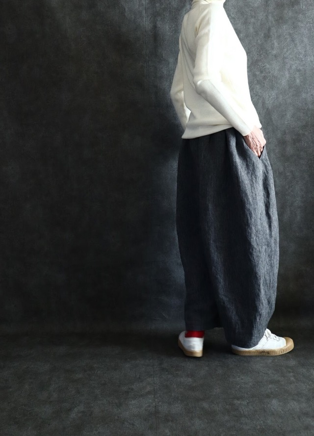 ゆるイージーパンツ（ツイル）ブラック