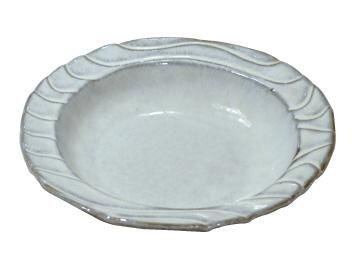 リーブル18㎝レレーフ楕円スープ(黒土粉引)