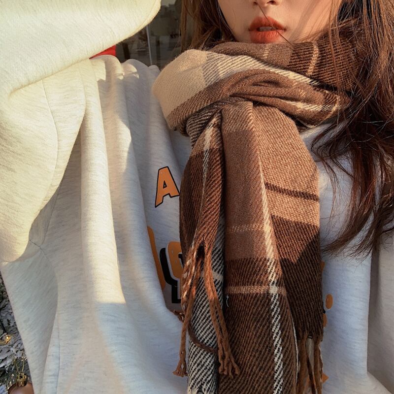 スタンダードスタイルスカーフ レディースウィンター レトロ 冬物 萌量不足67315509967