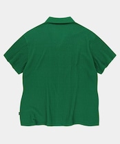 サマーケーブルニットハーフシャツ_GREEN/SUMMER CABLE KNIT HALF SHIRT_Green