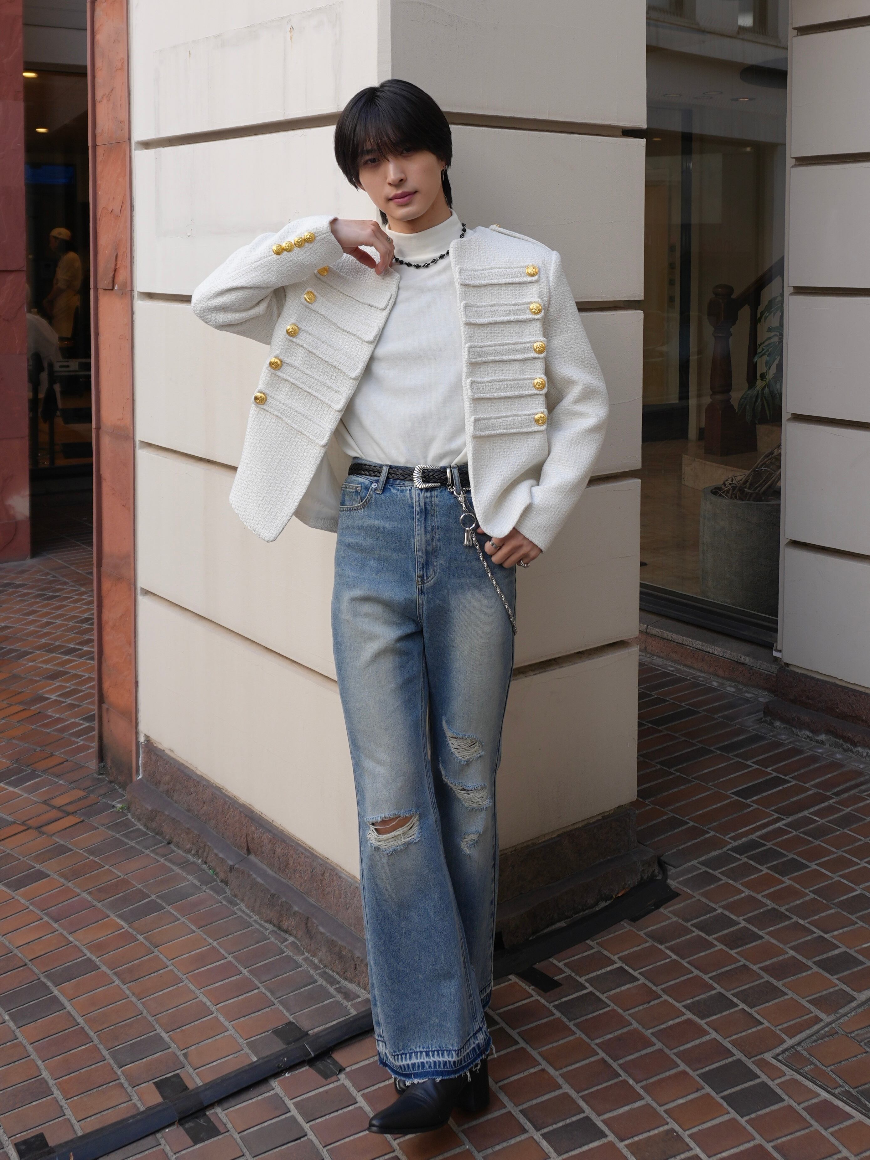 【ALUDE SELECT】design tweed jacket ALUDE SELECT】design tweed jacket（2 color） | 【ALUDE】韓国メンズ