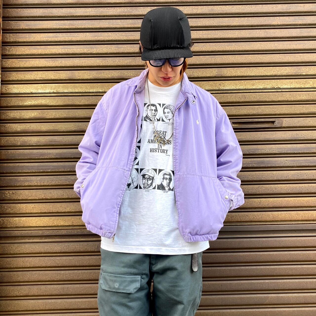 ポロバイラルフローレン スイングトップ メンズL 古着 Polo by Ralph