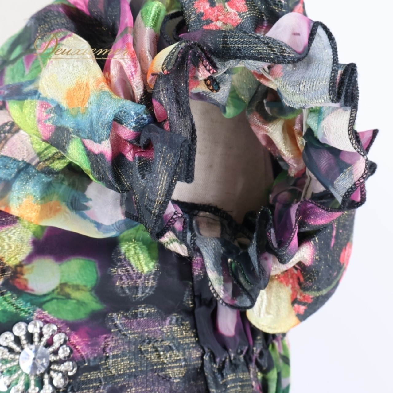 パーティドレス ワンピース ドレス 演奏会 カラードレス 発表会 パーティ Da Vistosa ドニャヴィストーサ 黒 紫 ピンク 緑 フリル レース 花柄 ブラック系 ピンク系 グリーン系 デザイン 華やか フェミニン 結婚式 ステージ衣装 おしゃれ レディース