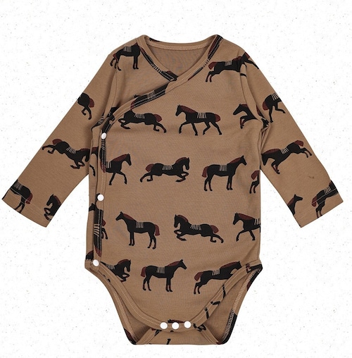 【予約】ponies long sleeves rompers(side open)