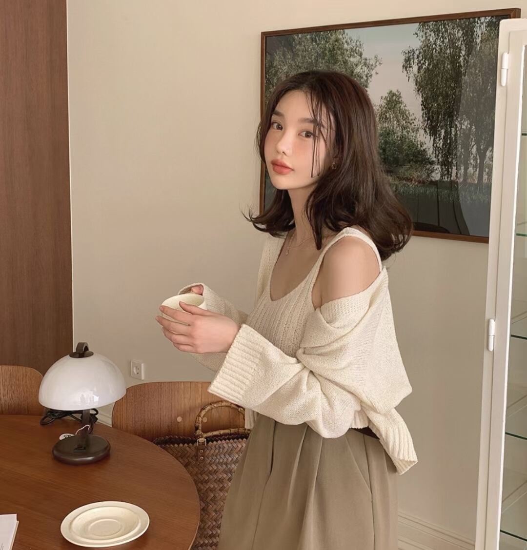 タンク＋カーディガンセット　AJ1179-1955