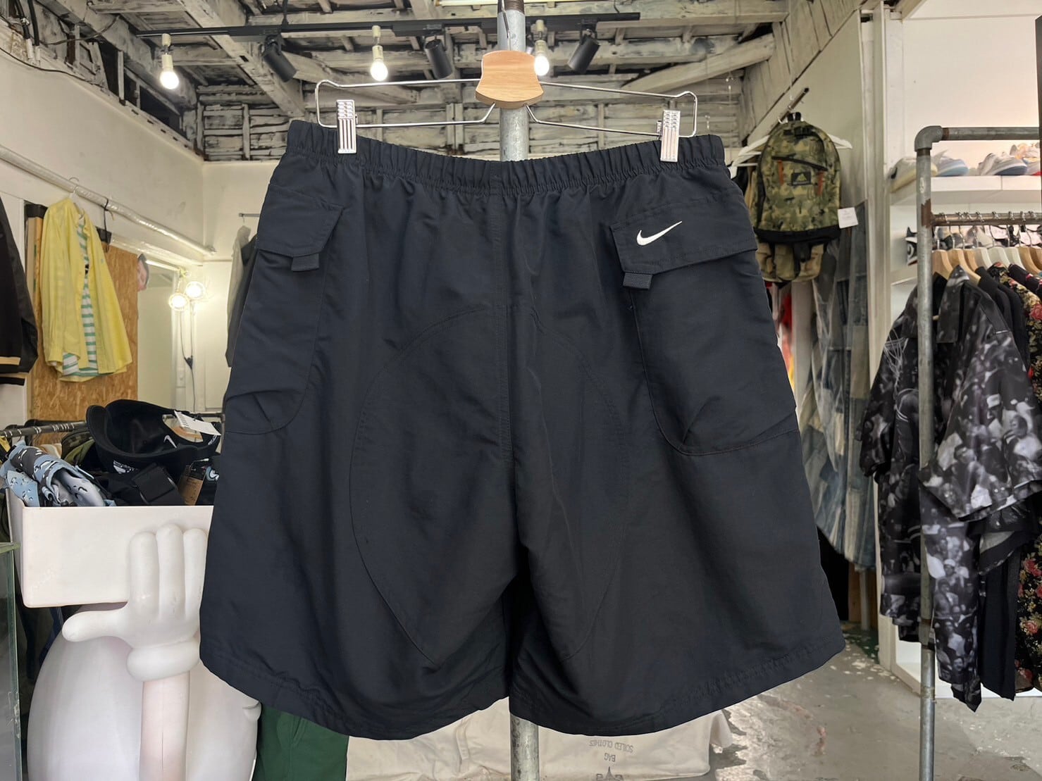 Supreme × NIKE ACG NYLON TRAIL SHORT BLACK LARGE DN3258-010 65133