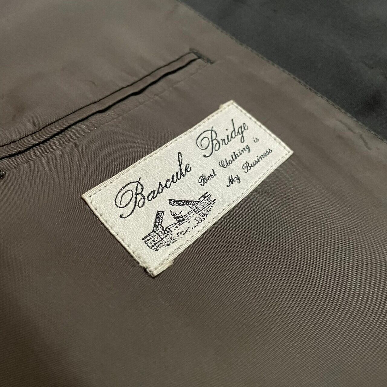 〖vintage〗khaki color stripe design retro setup suit/カーキ カラー ストライプ デザイン レトロ  セットアップ スーツ/msize/#0413/osaka | 〚ETON_VINTAGE〛 powered by BASE
