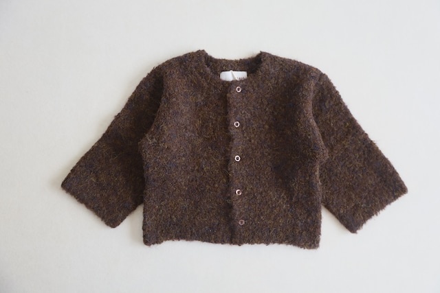 & pal / curl yarn knit cardigan / brown / S,M,L,XL