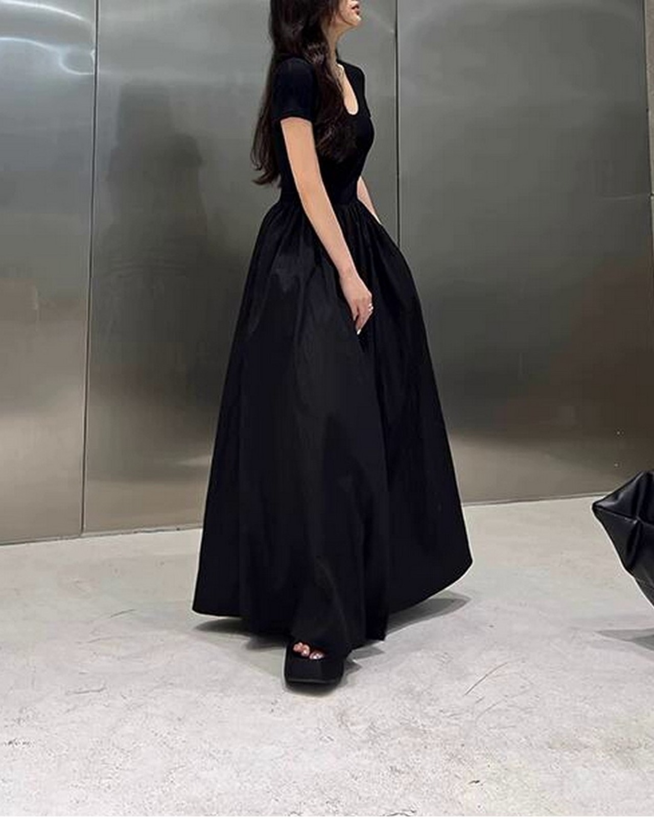 Uネックショートスリーブワンピース 3color A0327 - 6