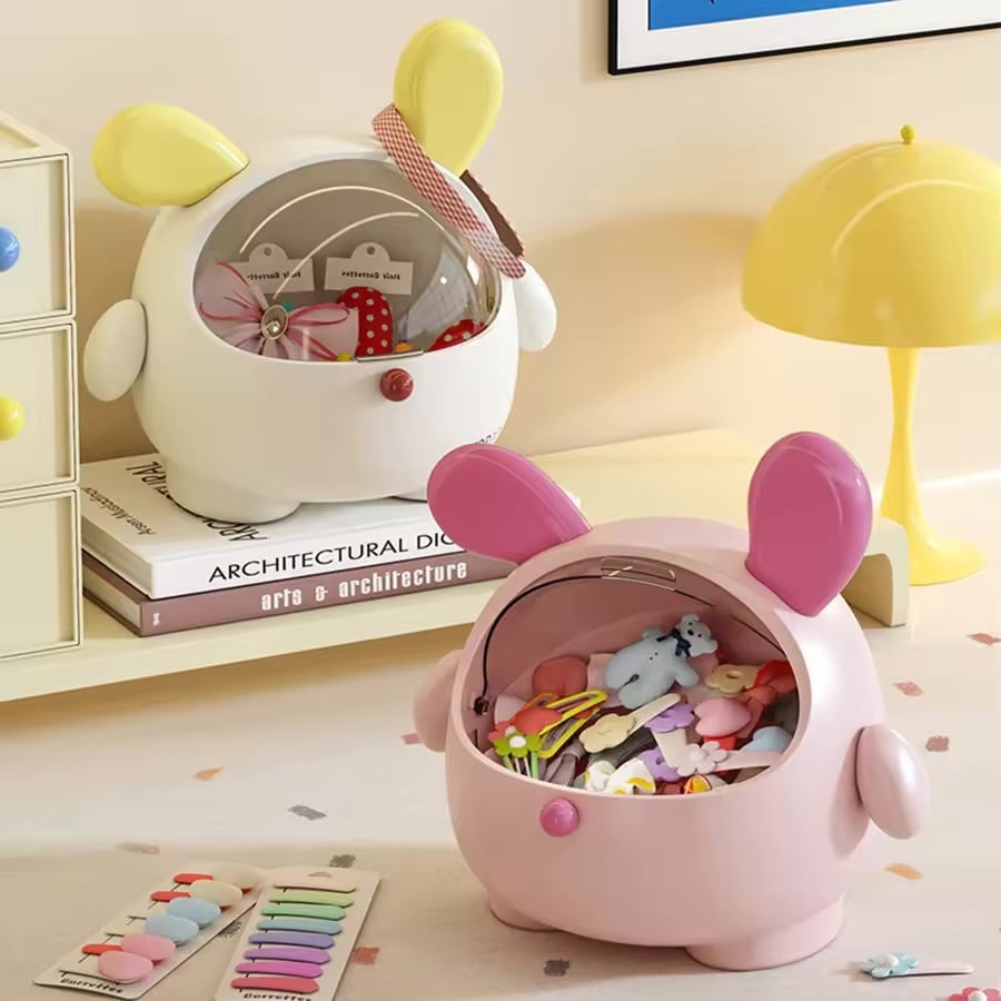 ウサギモチーフ中型収納ボックス　漆 うさぎの収納ボックス｜2タイプ選択可 | moncoffret