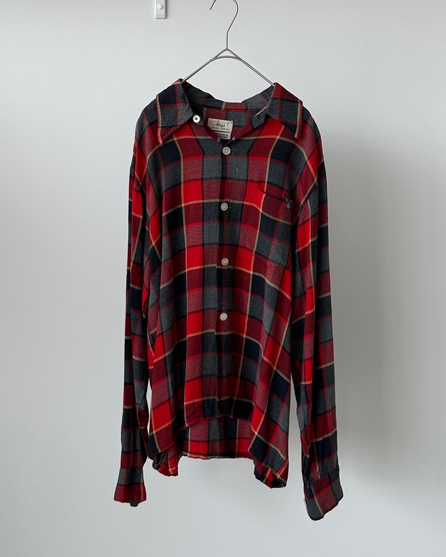-Arleigh- Vintage 60s M Opencollar Check Shirt