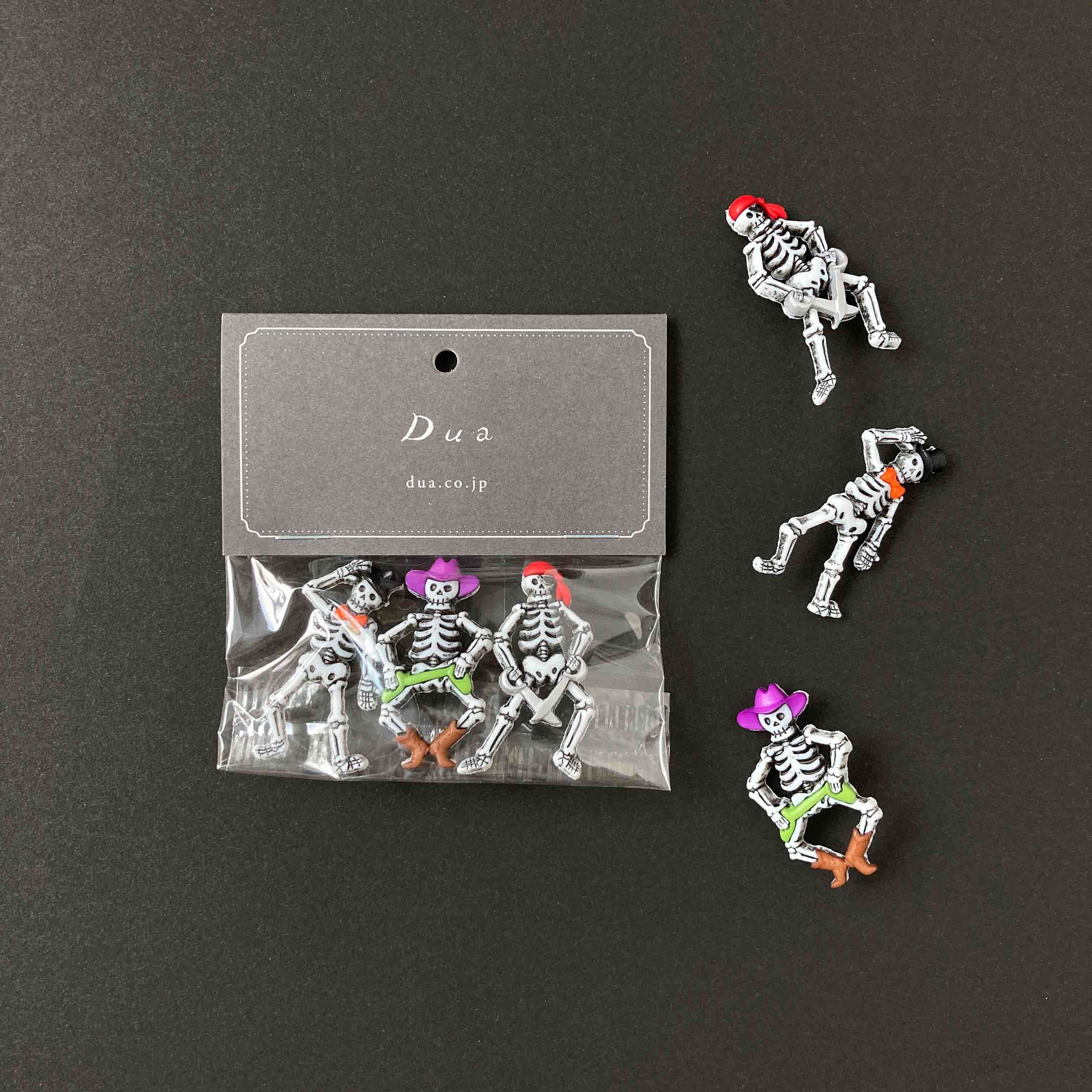 JJボタン ポーズをとるガイコツのボタンパック（3p） | Dua