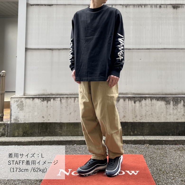 NANGA ナンガ ECO HYBRID SLV LOGO L/S TEE ロンTEE BLACK ブラック