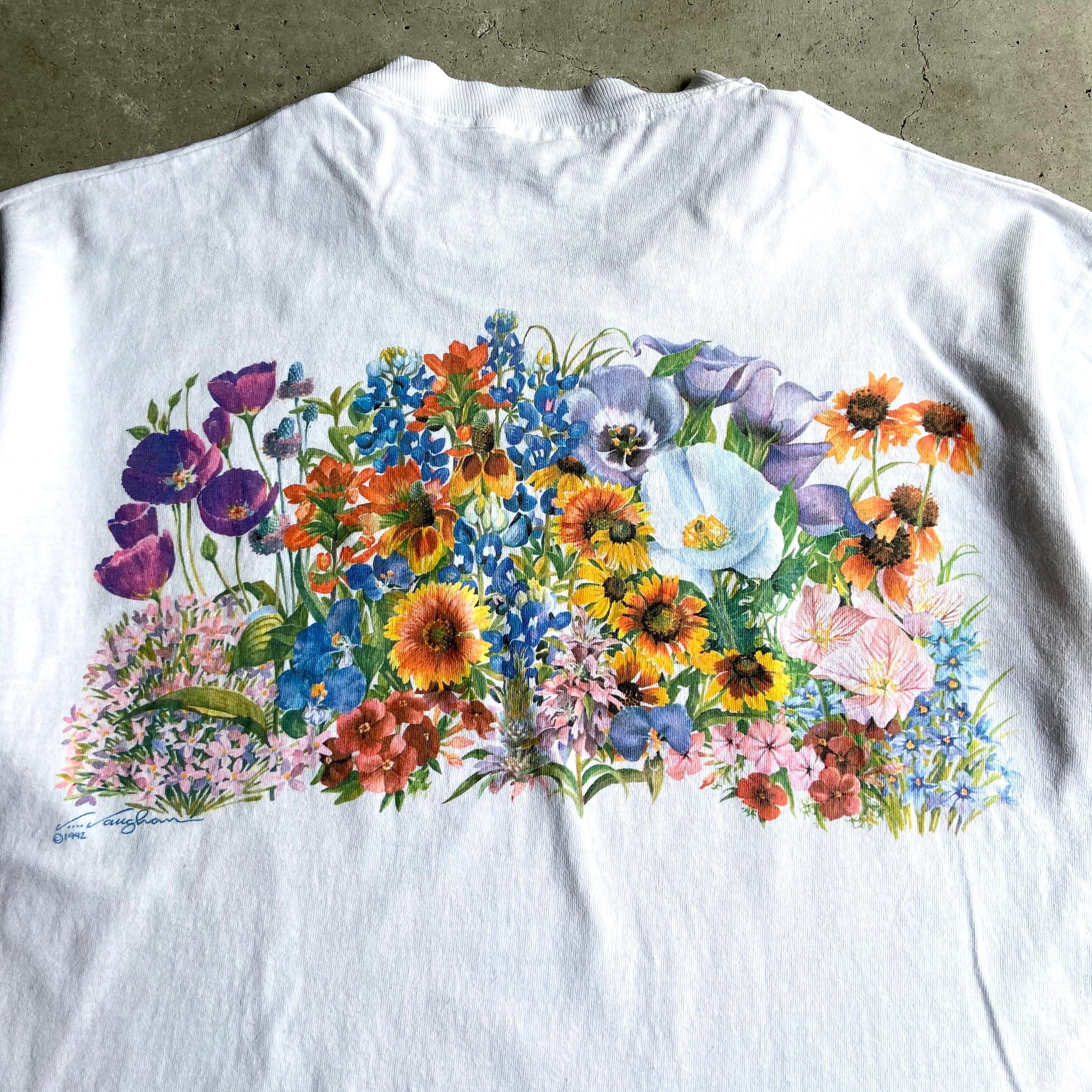 90年代 USA製 wildflowers フラワープリントTシャツ メンズXL