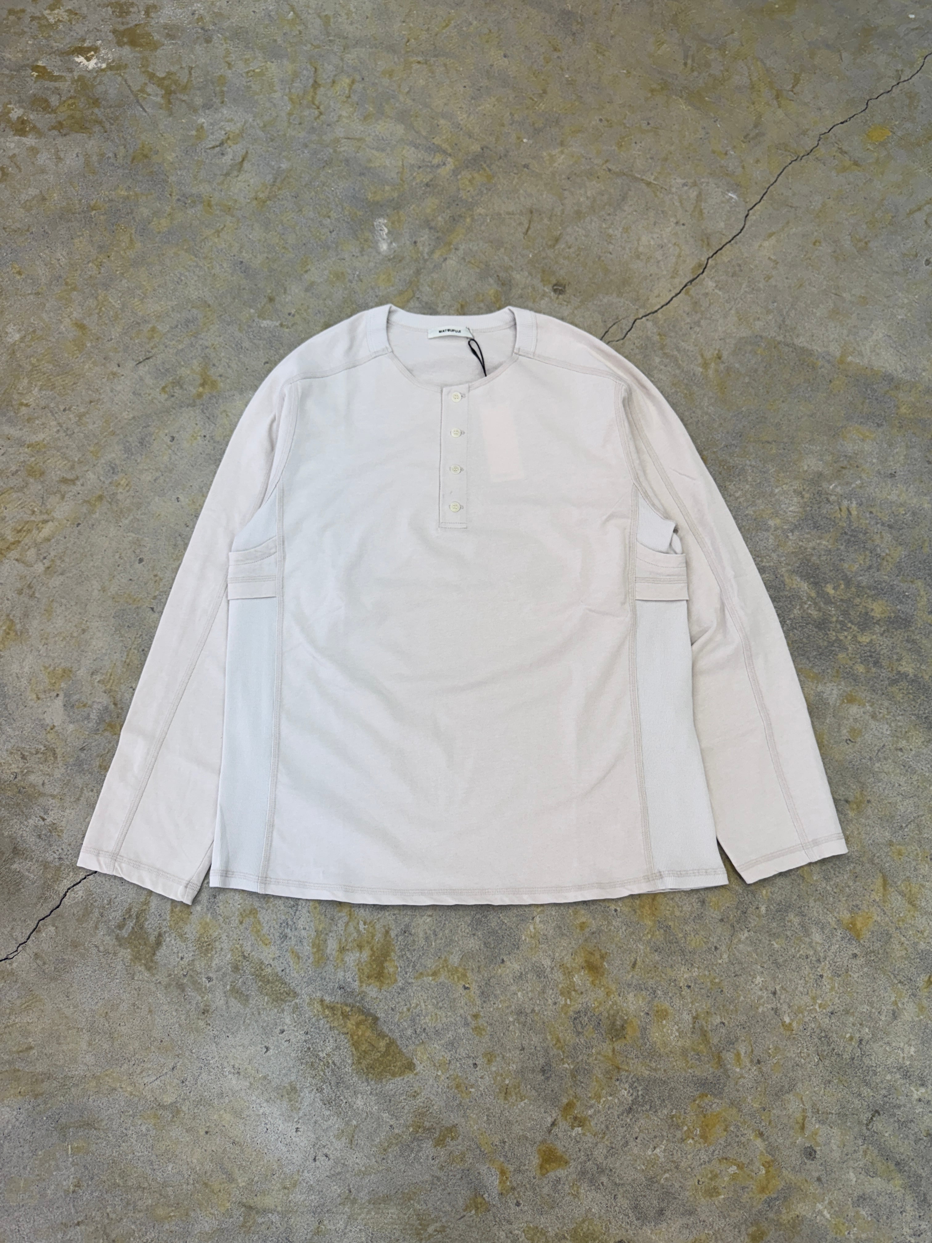 トップス MATSUFUJI Exclusive Henry Neck LS Shirt MATSUFUJI | Exclusive Henry Neck LS Shirt | LIGHT GRAY | HOWDAY