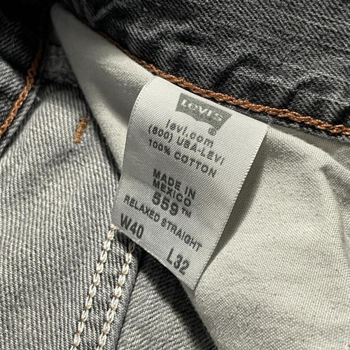 【W40 L32】 メキシコ製 usa levi's 先染ブラック 559 詳細写真5