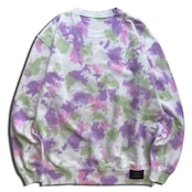 パステルカラータイダイトレーナー フジの花