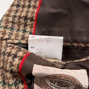 J.PRESS ジェイプレス レザー エルボーパッチ ガンクラブチェック ツイード テーラードジャケット 段返り3B /96-84-180/ビンテージ