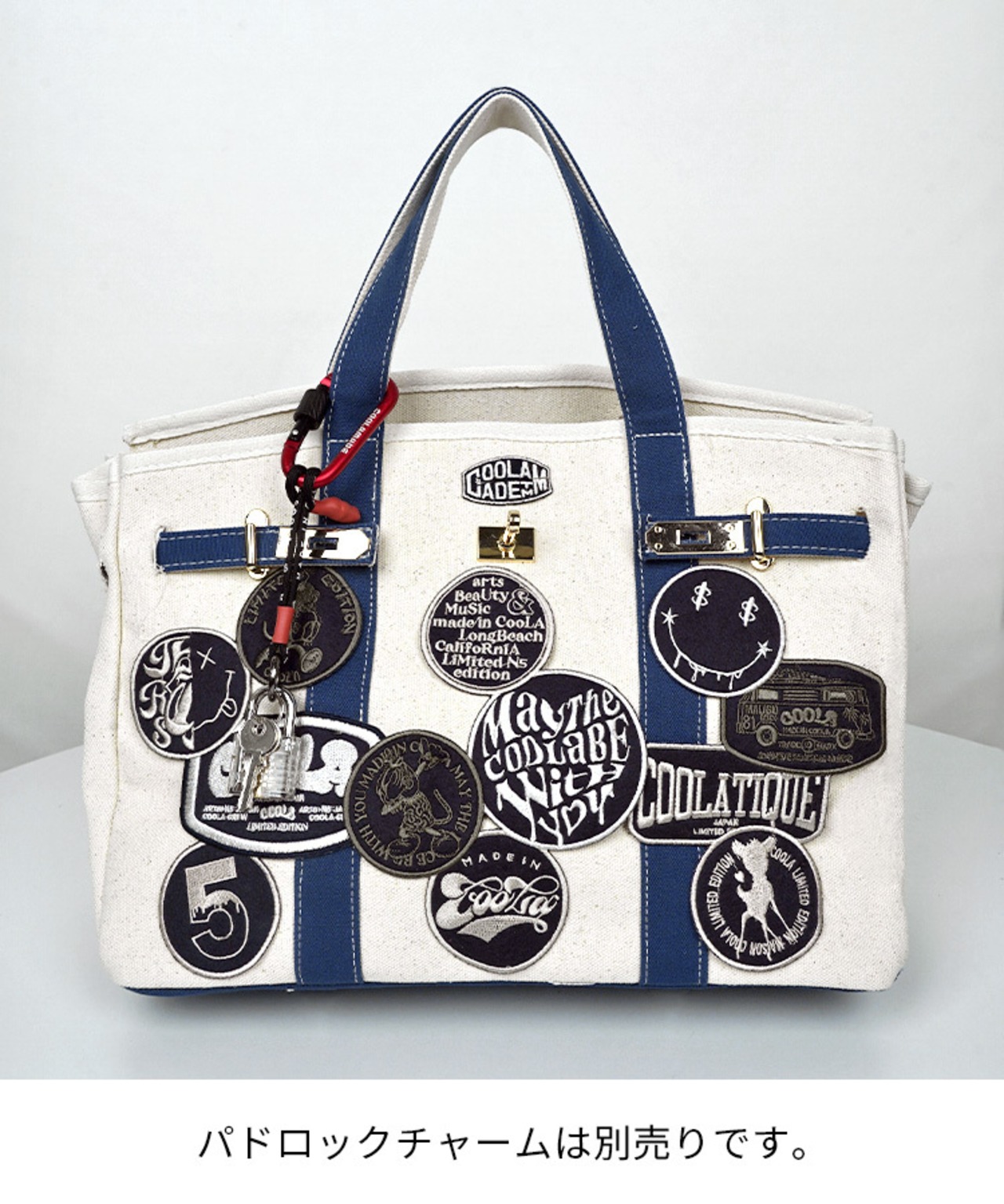 -数量限定-【直営限定ITEM】TYPE-A バイカラーワッペンターンロックハンドバッグ　CQ-49510H