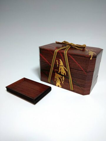 棗 堆朱 牡丹彫 作家物 共箱 茶道具 牡丹 こわ