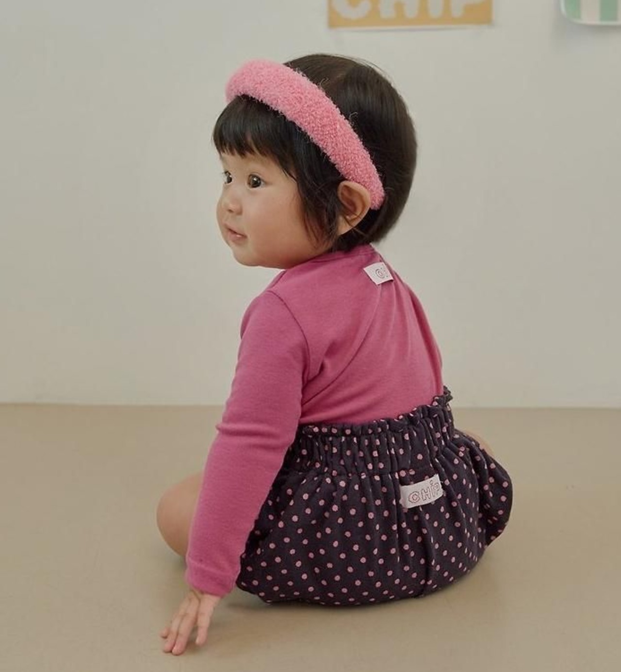 【取寄】CHIP ボンボンヘアバンド|秋服|韓国子供服|26/AT