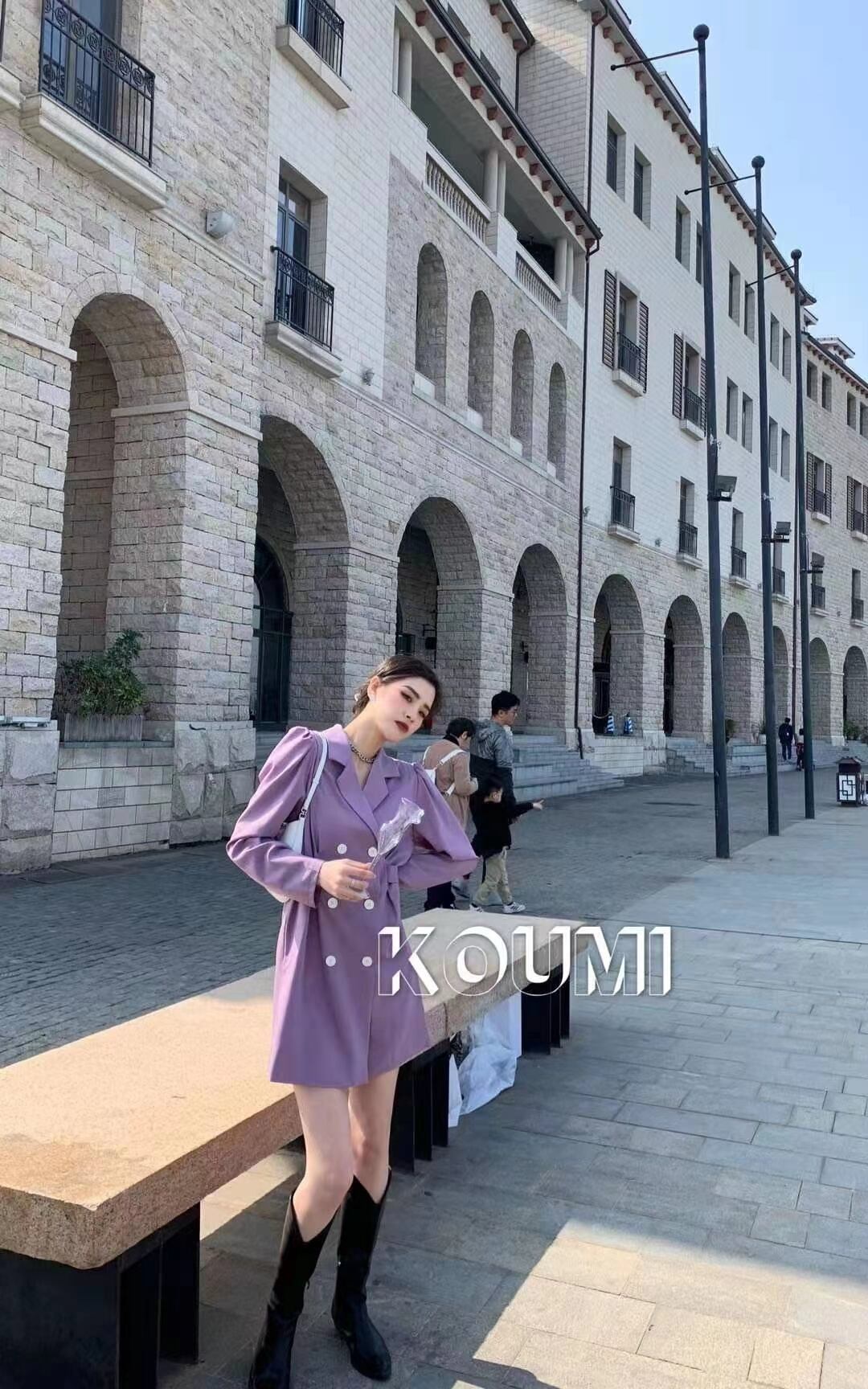 ワンピース風　ダブルジャケット　AJ42441-605　