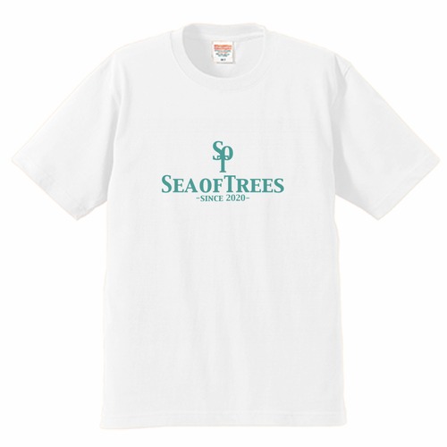 【メンズ】Sea of Trees Logo Tee/White&Brand color（シーオブツリーズロゴ Tシャツ ホワイト＆ブランドカラー）
