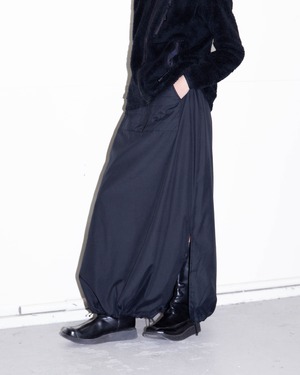 1990s Euro vintage - quilted pocket utility skirt