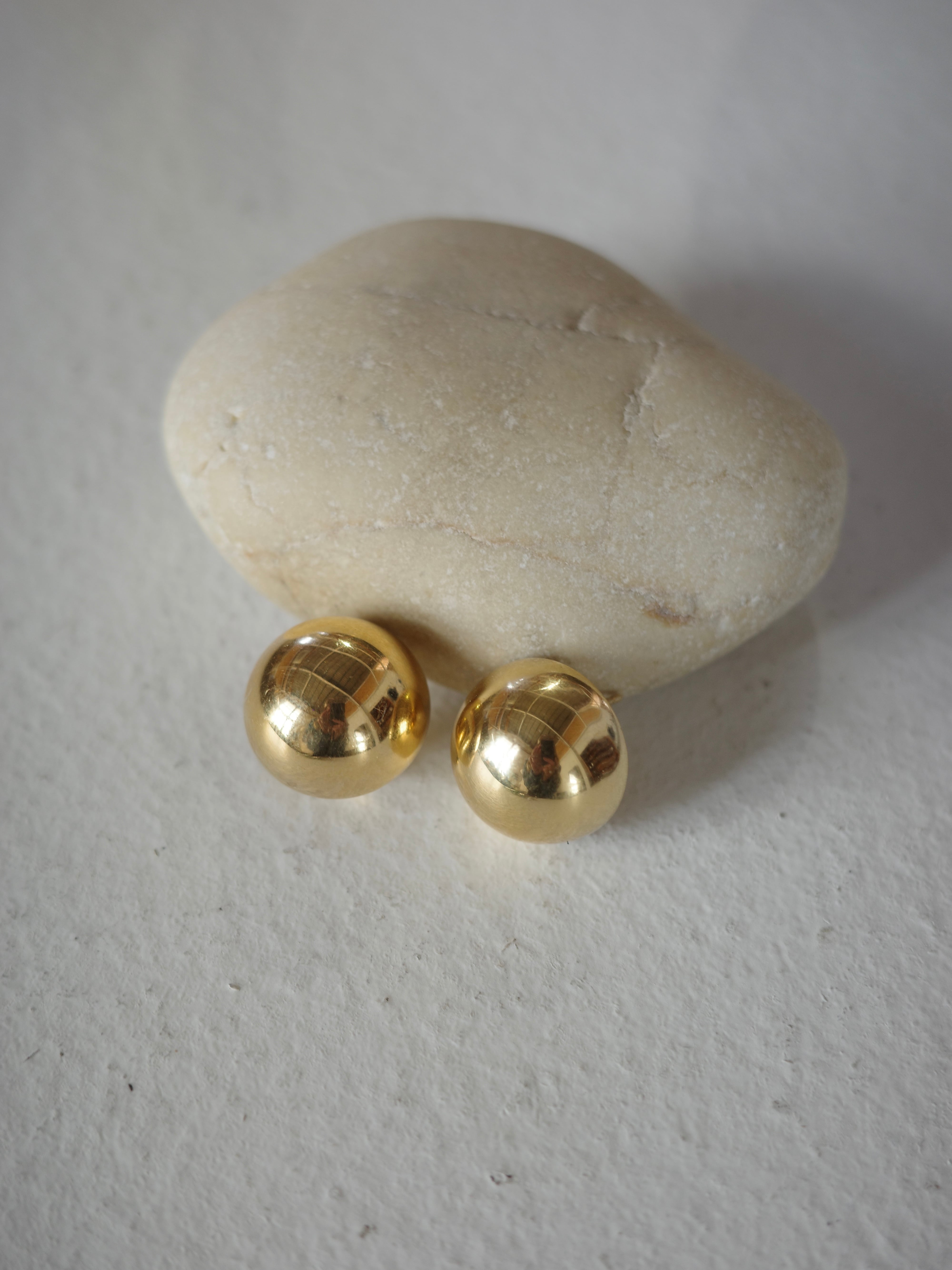 <vintage silver925>gold half round pierce